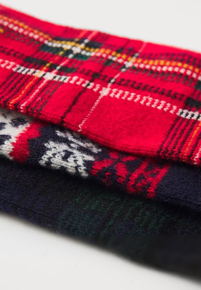 Polo Ralph Lauren CREW SOCK GIFT BOX UNISEX 3 PACK - Socks - black/red