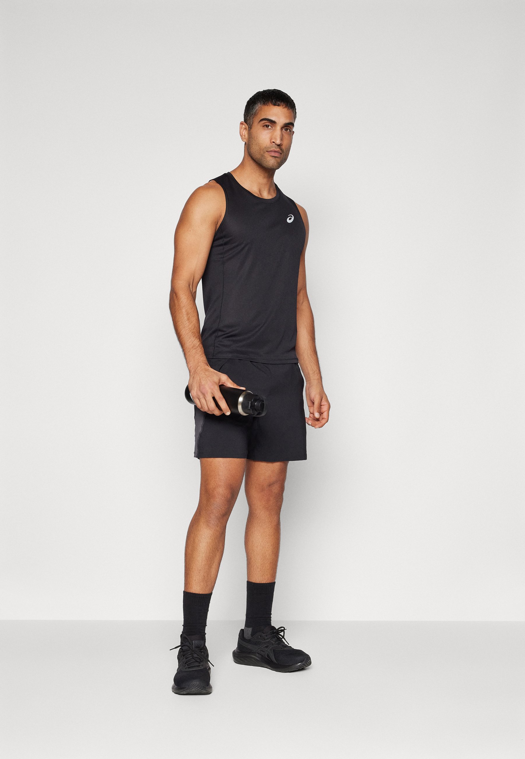 【希少】ballaholic tank top & asics shorts ASICS ROAD SHORT - Sports shorts - performance black/graphite grey