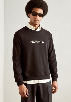 RELAXED FITWITH LATEX LOGO PRINT - Sudadera - black