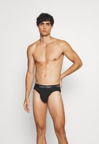 Calvin Klein Underwear HIP BRIEF 3 PACK MODERN STRUCTURE COTTON - Slip - white/ black/grey heather