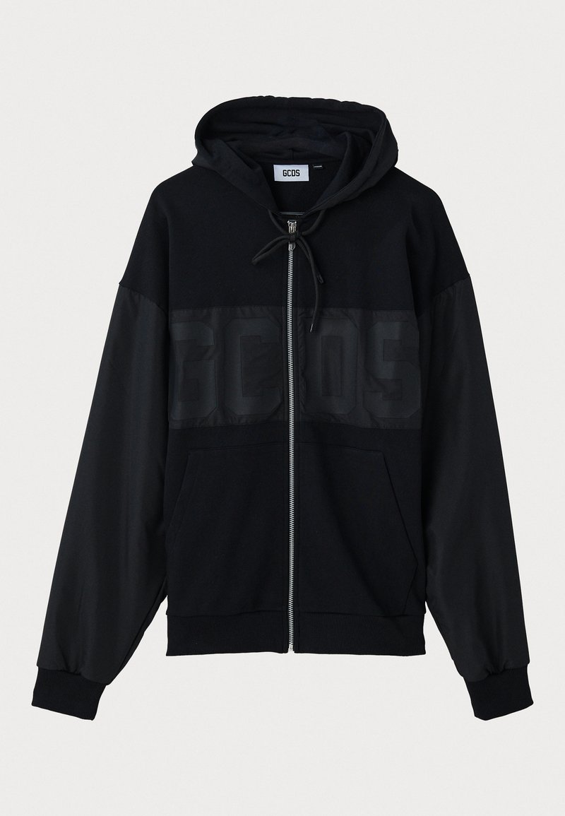 GCDS Sweater met rits zwart