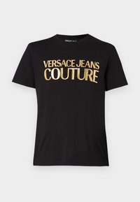 Print T-shirt - black/gold
