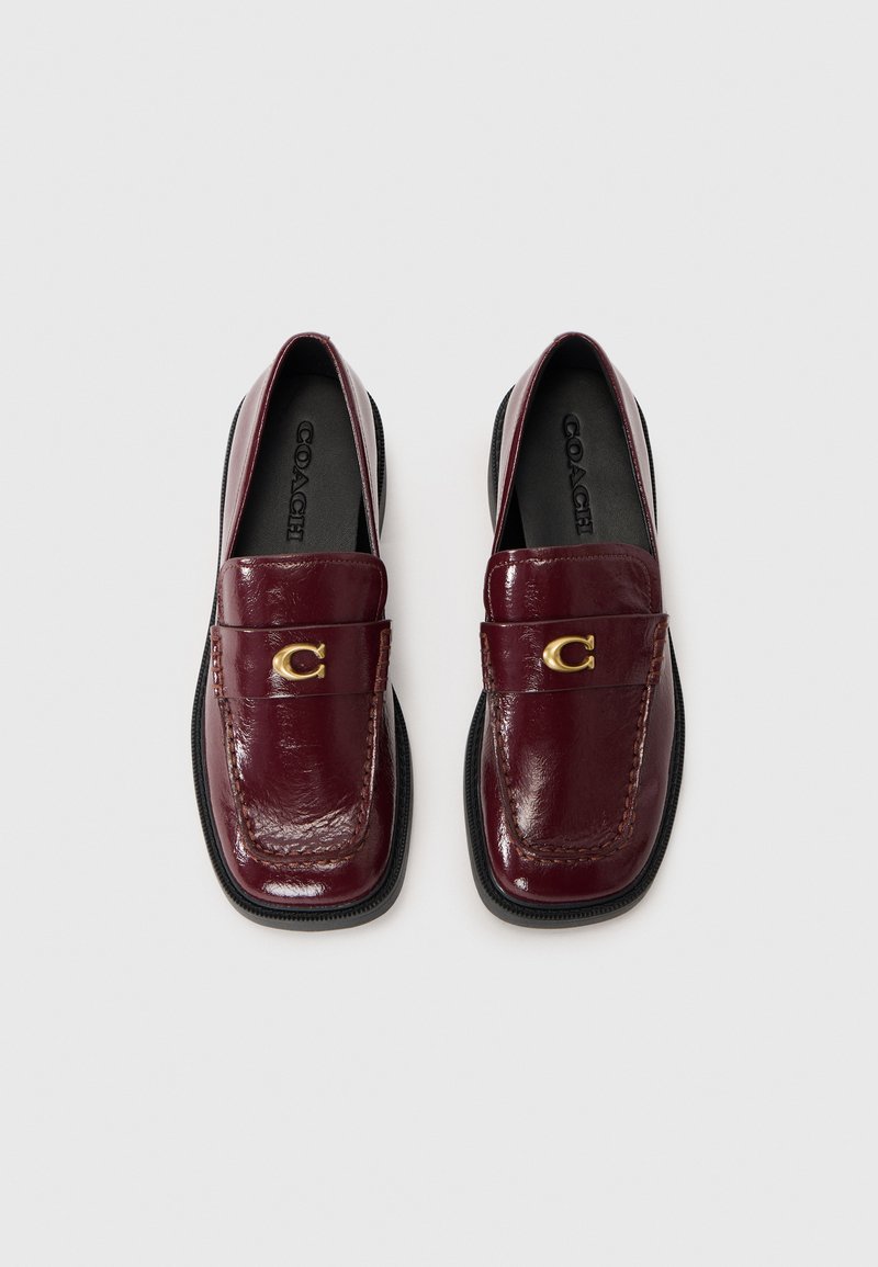 COACH GLAZED PENNY LOAFER - Slip-ons - merlot/dark red  display picture 2
