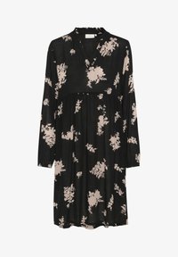 Izbrano, black brown flower print
