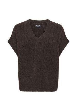 ONLY, ONLMELODY VEST KNT NOOS - Strickpullover - coffee bean