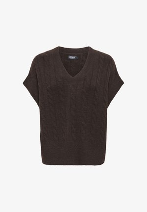ONLY, ONLMELODY VEST KNT NOOS - Strickpullover - coffee bean