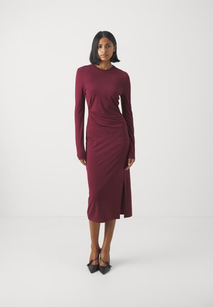 DKNY DRESS - Jerseykjole - burgundy