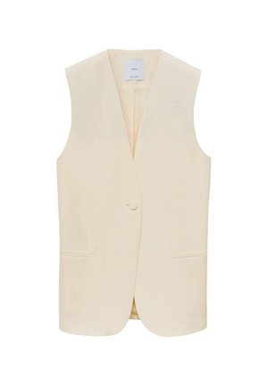 Mango FLOWY  - Waistcoat - light yellow