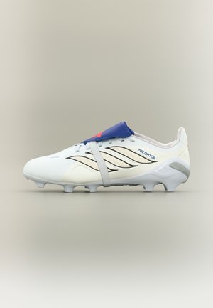 PREDATOR LEAGUE FOLD OVER TONGUE FIRM GROUND KIDS UNISEX - Firm-ground football boots - footwear white/metallic/team royal blue
