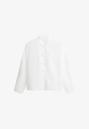 OYSHO, STAND-UP COLLAR SHIRT WITH BUTTONS - Blúzka so zapínaním na gombíky - stone