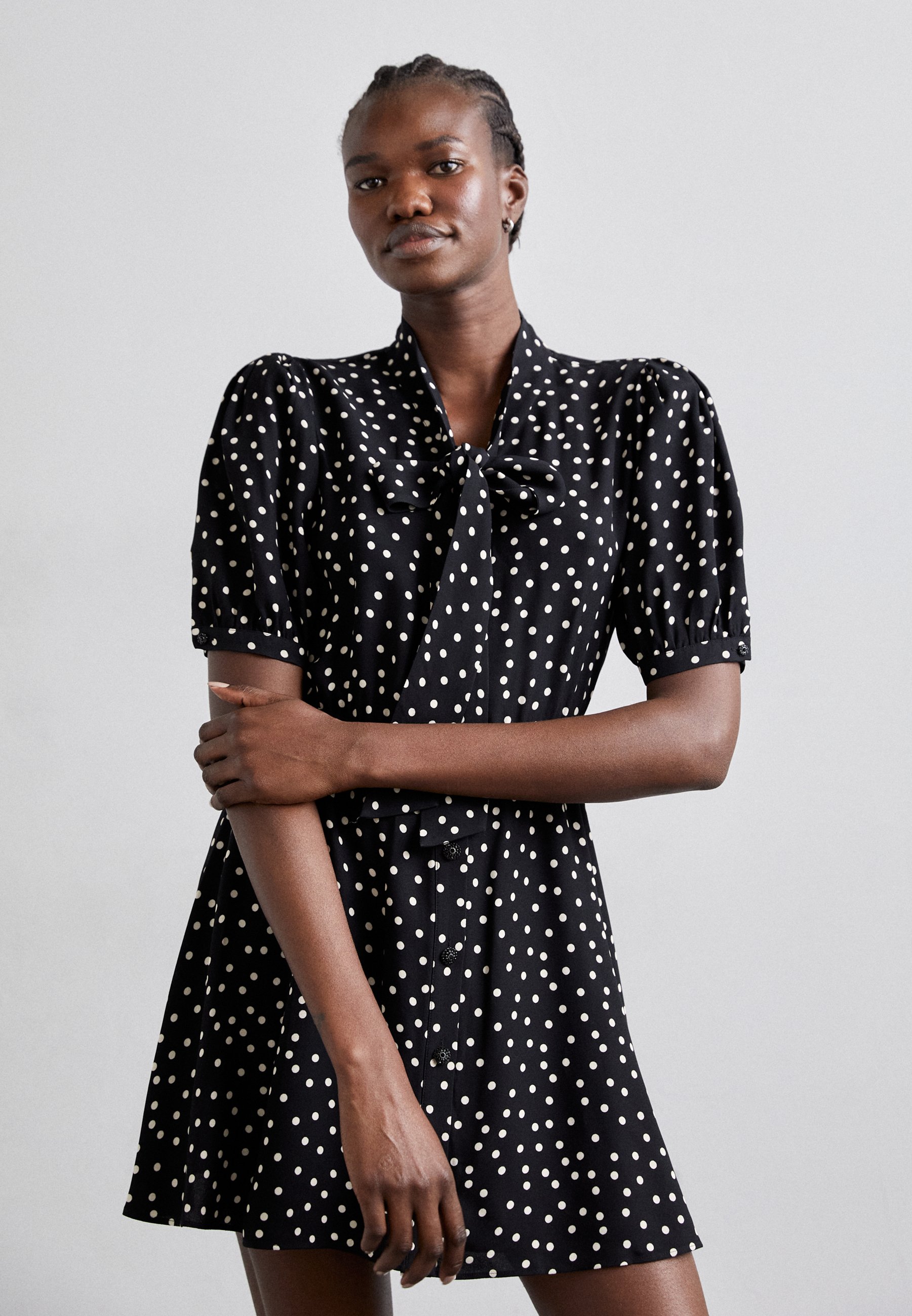 the kooples pleated shirt dress The Kooples womens Accordion Pleated Mini Dress, 3, Black