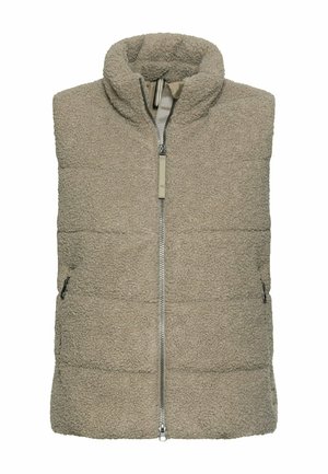 camel active, TEDDY WESTE MIT REISSVERSCHLUSSTASCHEN - Weste - sage