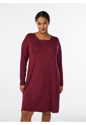 LANGÄRMLIGES V-AUSSCHNITT - Öösärk - windsor wine