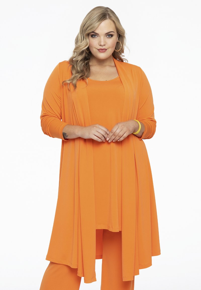 YOEK LONG FIT - Cardigan - orange