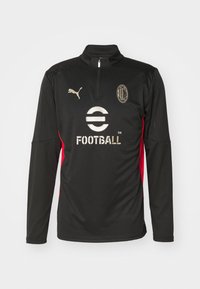 Puma AC MILAN TRAINING 1/4 ZIP - Vereinsmannschaften - black/for all time red