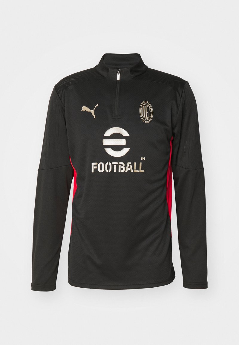 Puma AC MILAN TRAINING 1/4 ZIP - Squadra - black/for all time red/nero ...