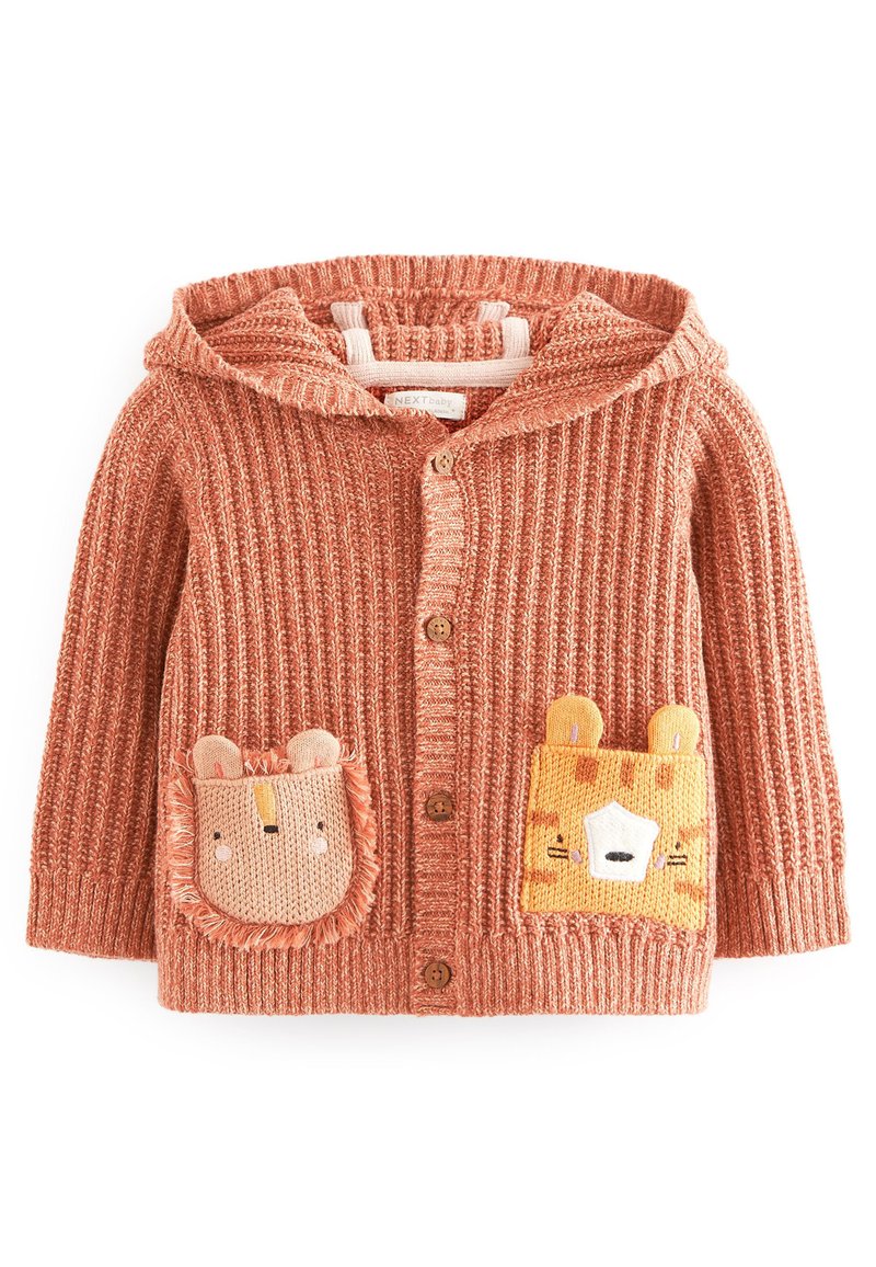 Next KNITTED BABY CARDIGAN Gilet rust brown animal/marron ZALANDO.FR
