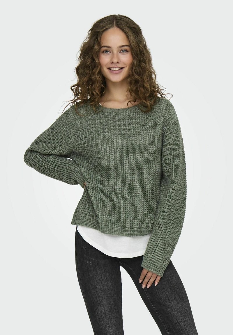 JDY JDYELLEN ONECK RAGLAN PULLOVER - Trui - sea spray