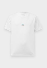 SLHPETE LICENSE O NECK TEE - Tricou cu imprimeu - bright white