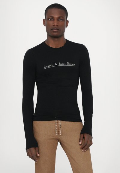 Ludovic de Saint Sernin SIMPLE LONG SLEEVES STUD LOGO UNISEX - Langarmshirt - black