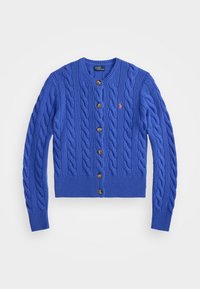 CABLE-KNIT WOOL-CASHMERE CARDIGAN - Kardigán - lapis blue