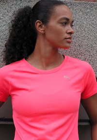 Puma RUN CLOUDSPUN SS TEE W - T-skjorte til trening - sunset glow