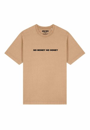 NO MONEY NO HONEY UNISEX HEAVYWEIGHT TEE 25 - Print T-shirt - washed beige