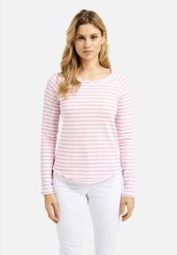 Smith&Soul BASIC STREIFEN MIT RAGLANÄRMELN - Long sleeved top - offwhite