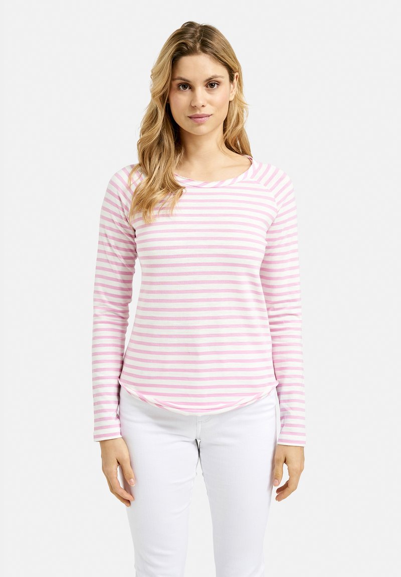Smith&Soul BASIC STREIFEN MIT RAGLANÄRMELN - Long sleeved top - offwhite