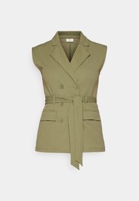 JDY JDYGIA LIFE BELT WAISTCOAT - Strukirani kaput - deep lichen green