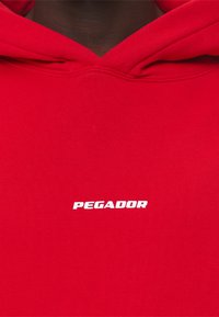 Pegador LOGO BOXY HOODIE - Felpa - washed red/white gum
