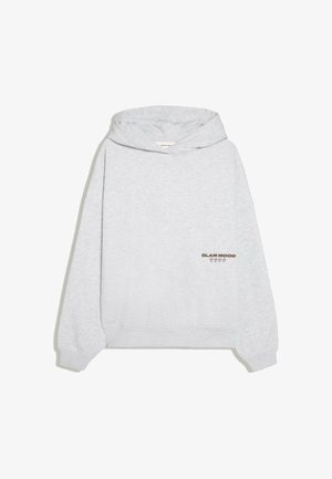 Bershka, PRINTED OVERSIZE - HOODIE - Hoodie - dark grey