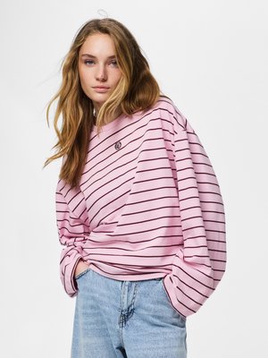 Pieces PCSADIE BARREL SLEEVE  - Langærmet T-shirt - roseate spoonbill