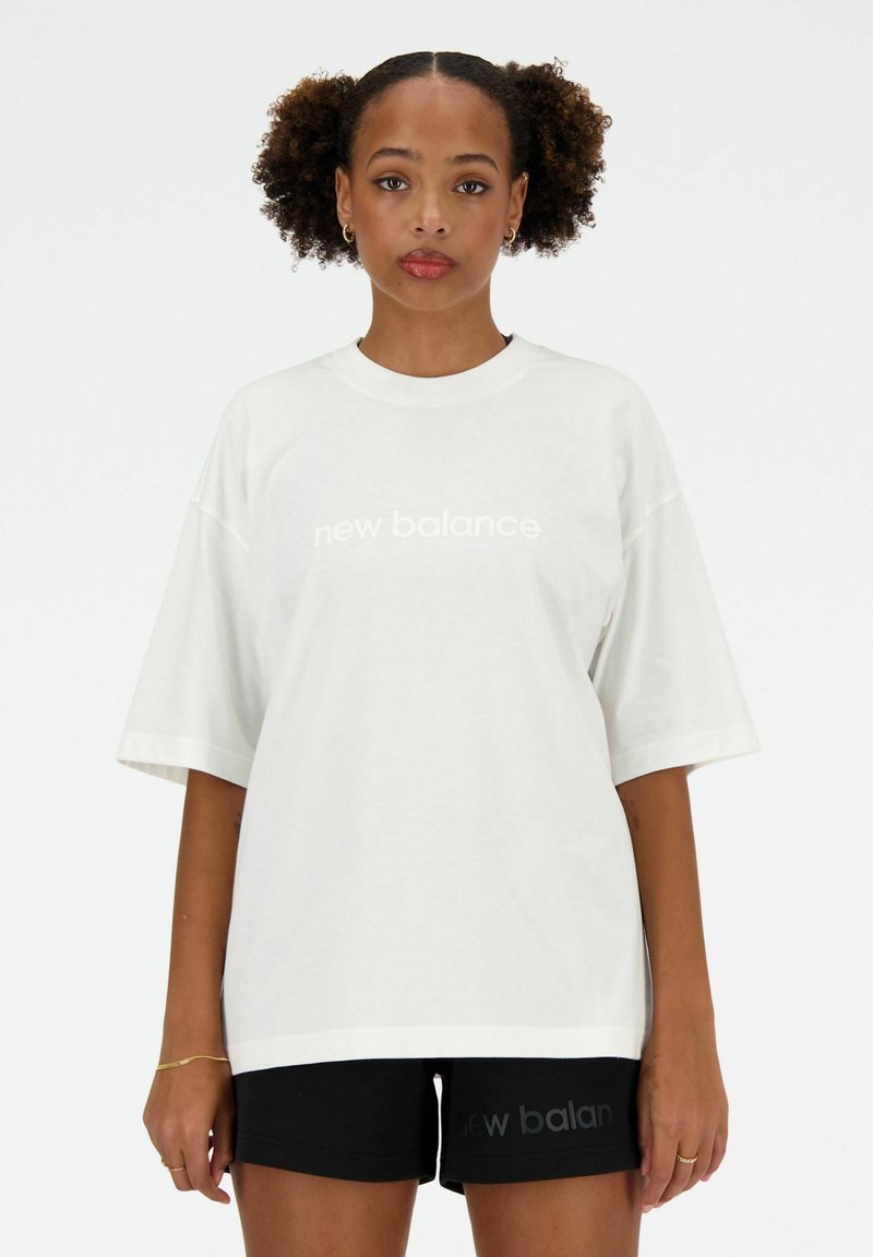 New Balance T-shirt print wit denim/whitedenim
