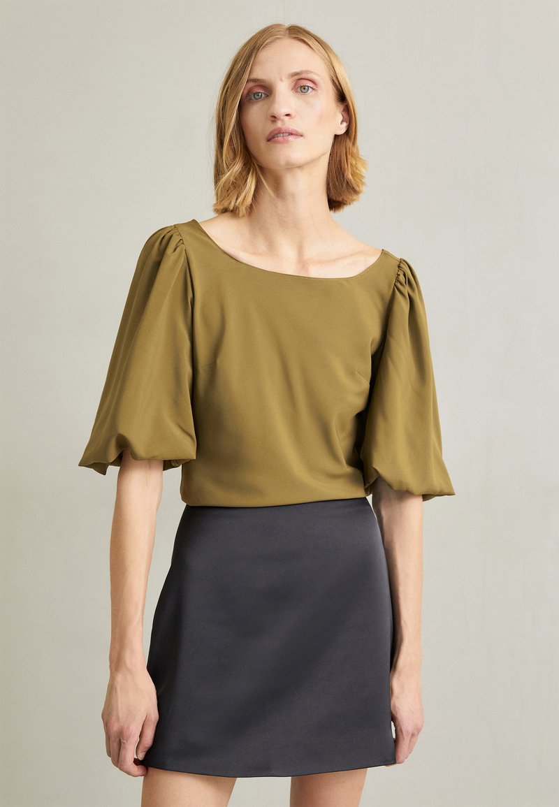 Claudette Show Blouse, Olive. main image 1