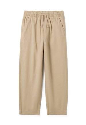 REGULAR FIT WITH ELASTIC WAIST - Broek - beige