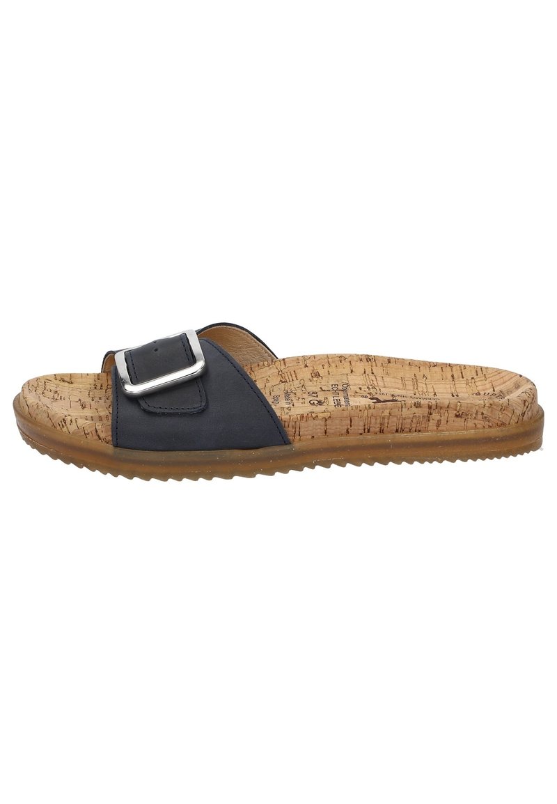 Sioux AORISKA - Pantolette flach - dunkelblau