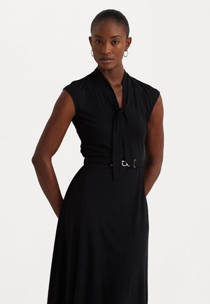 JEANDELIO SHORT SLEEVE DAY DRESS - Vestito di maglina - black