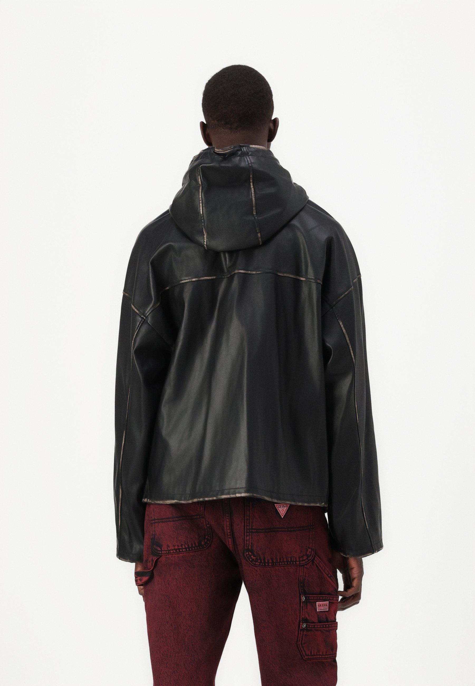 Diesel ANTIL UNISEX - Faux leather jacket - black - Zalando.co.uk