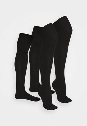 Anna Field 2 PACK SOCK  - Zeķes pāri ceļgaliem - black