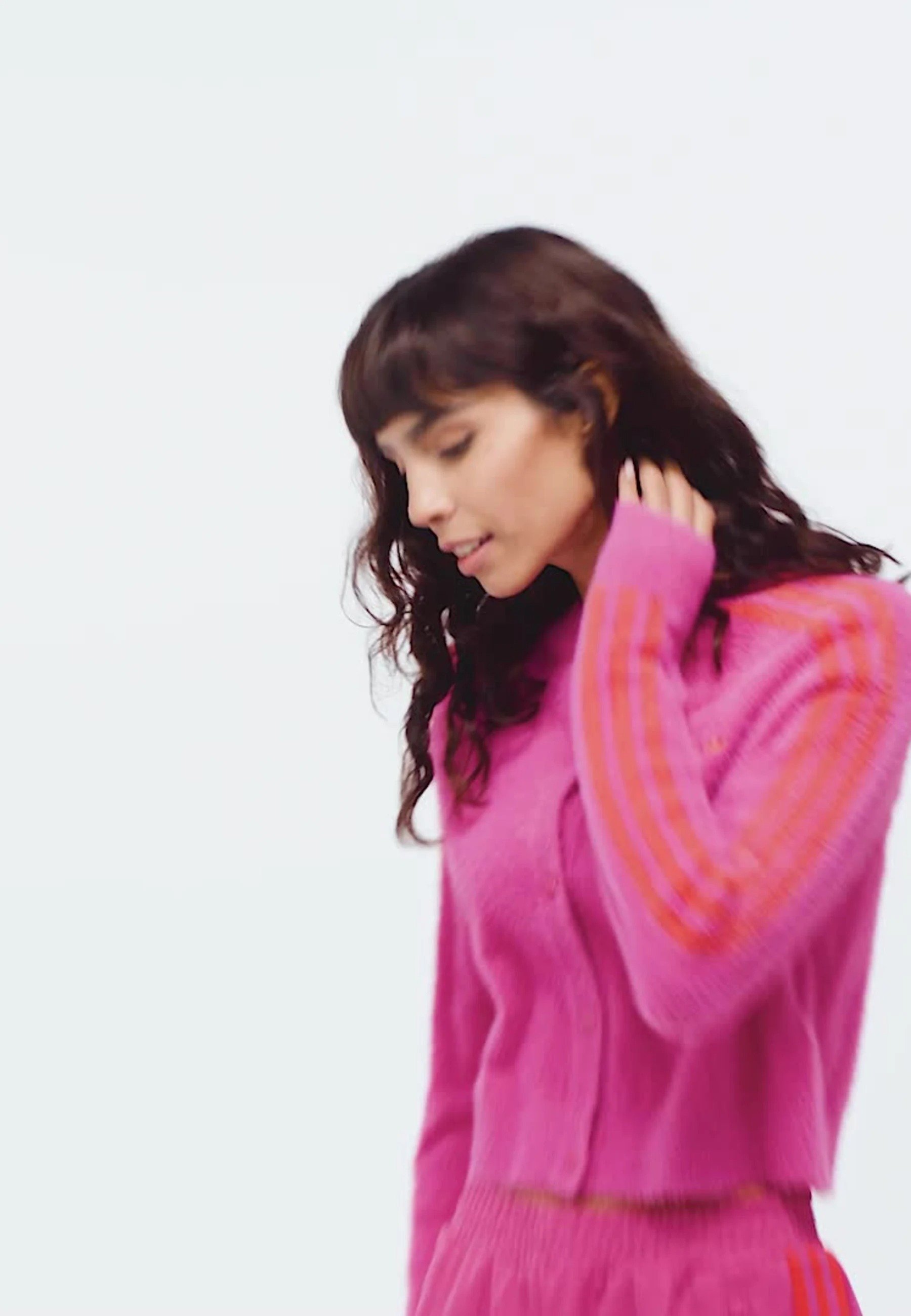 adidas Originals FLUFFY - Cardigan - semi lucid fuchsia/pink