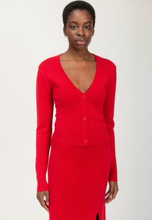 INFLUENCER RHINESTONES - Cardigan - red