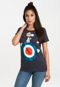 LOGOSHIRT SNOOPY - Print T-shirt - blaugrau