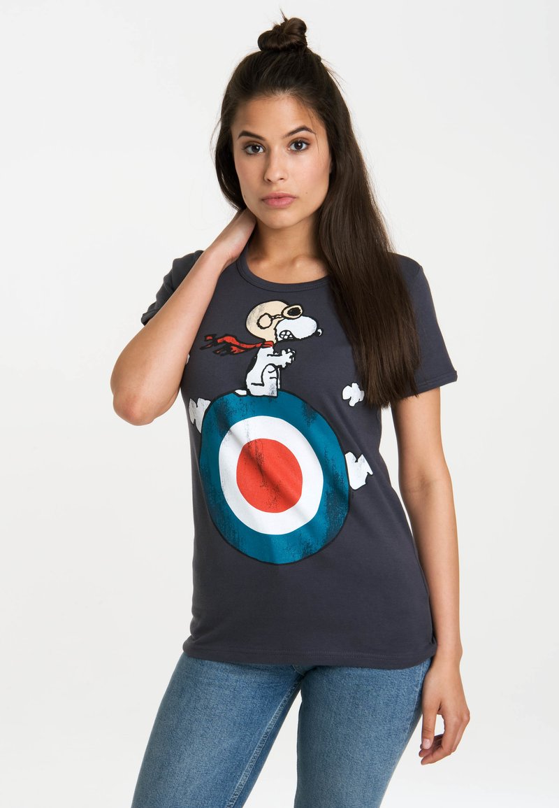 LOGOSHIRT SNOOPY - Print T-shirt - blaugrau