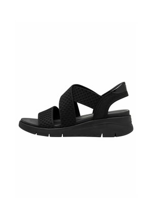 Wedge sandals - black uni