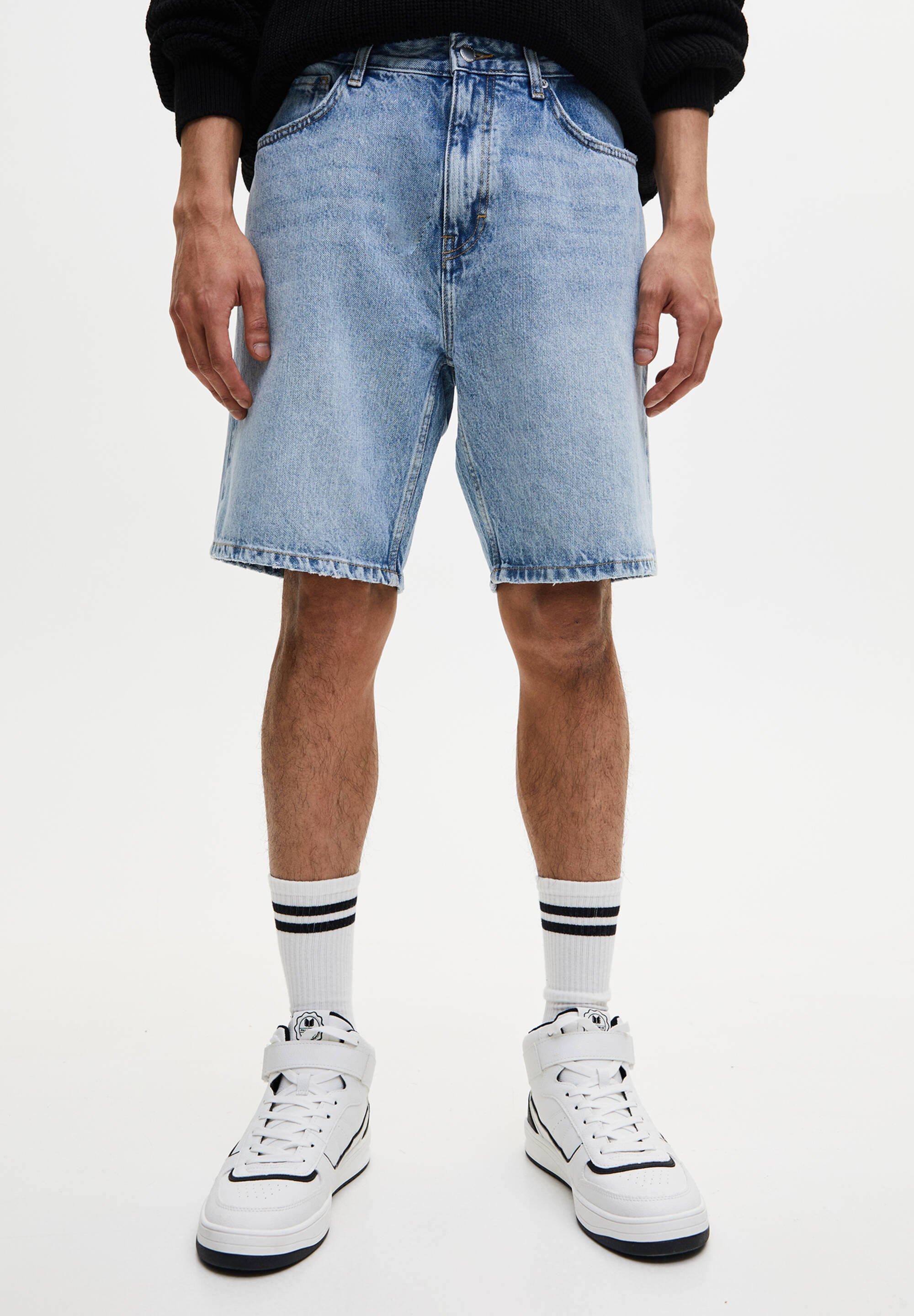 PULL\u0026BEAR Shorts di jeans - blue grey/grigio cadetto - Zalando