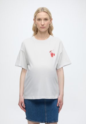 ONLY MATERNITY OLMVIVVI LOVELY  - Μπλουζάκι με στάμπα - bright white print:harvest