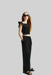 Marks & Spencer SHIRRED BARDOT - Top - black