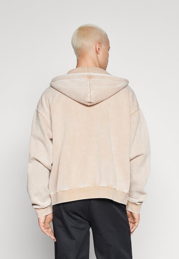 WASHED ZIP-HOODIE UNISEX - Zip-up sweatshirt - tan2