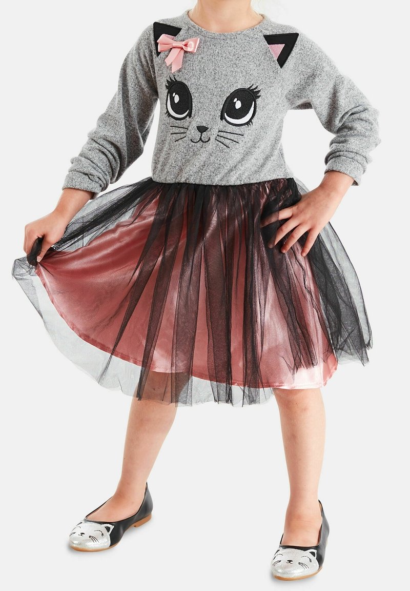Denokids Abito in maglia - mottled grey